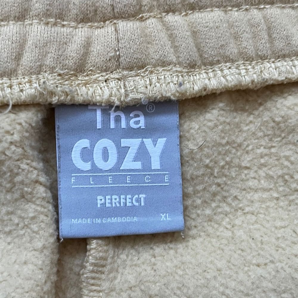 Tna Cozy Fleece Perfect Sweatpants Cream XL Relaxed Fit Lounge - Picture 3 of 6